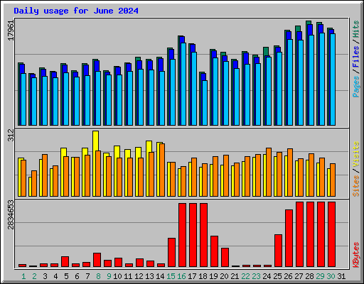 Daily usage for June 2024