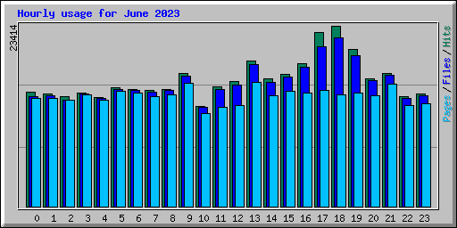 Hourly usage for June 2023