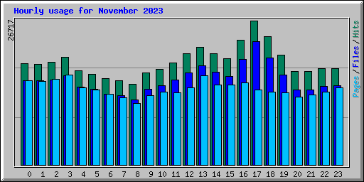 Hourly usage for November 2023