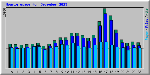 Hourly usage for December 2023